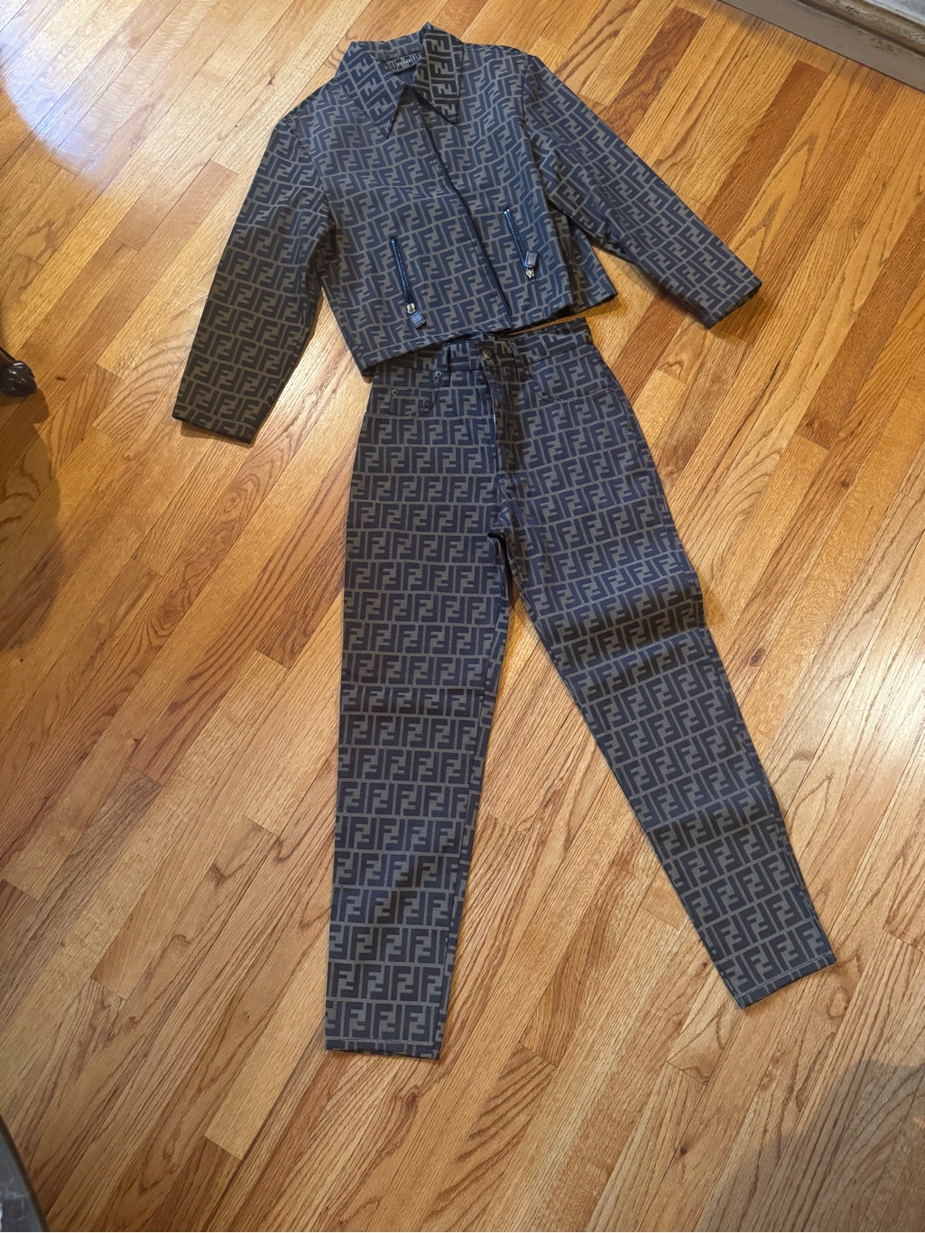 Fendi Zucca Monogram Skinny 2 Pc Set